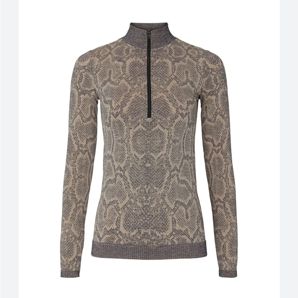 Varley laurel half zip snakeskin print jacket
